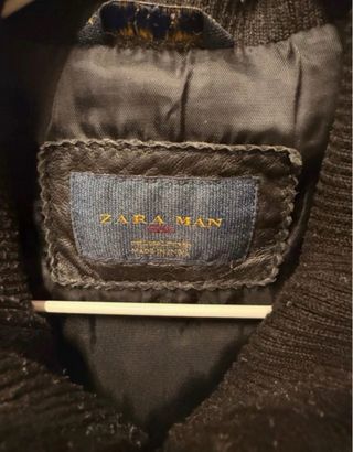 Chaqueta Zara Piel Negra Talla M