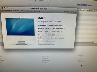 Imac Apple 2006 Plata/Blanco