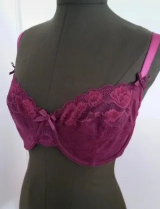 Sujetador El Corte Inglés Encaje Rosa