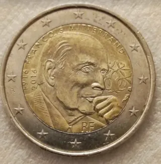 Moneda 2€ François Mitterrand 1916-2016