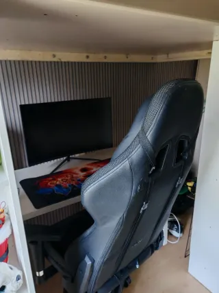 Escritorio con Cajonera Beige y Blanca