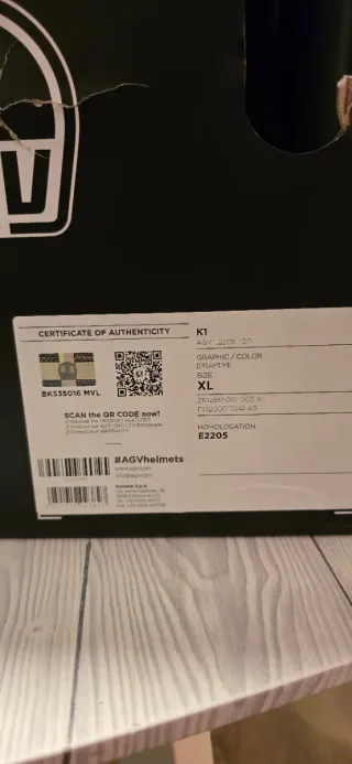 Casco AGV K1 Talla XL Valentino Rossi Nuevo