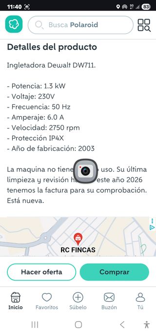 Ingletadora Dewalt DW711