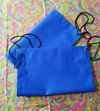 Pareja de mochilas azules