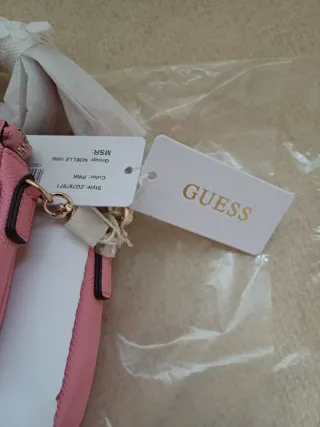 Bolso Guess Noelle Bandolera Rosa Dorado