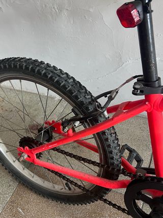 Bicicleta 24 naranja fluor