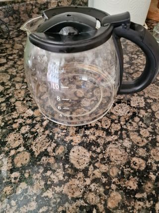 Jarra cafetera 10 tazas cristal y plástico