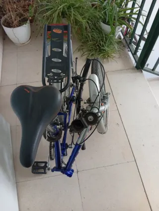 Bicicleta Plegable Azul con Cesta, Envio gratis.