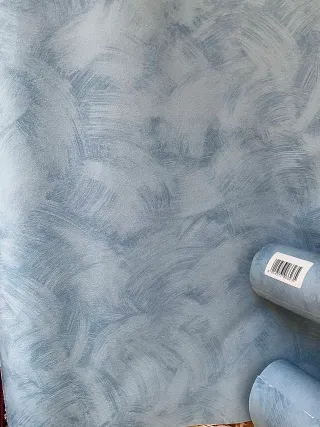 Carta da parati effetto pennellate blu