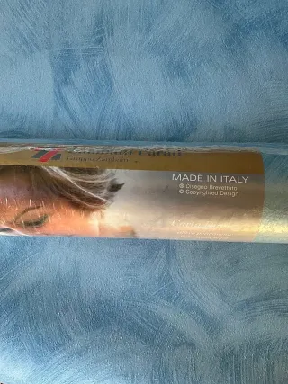 Carta da parati effetto pennellate blu