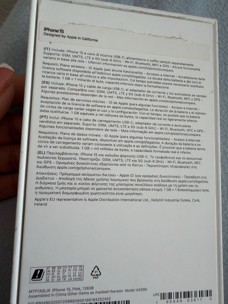 iPhone 15 128GB Rosa/Oro Rosa afbeelding 3