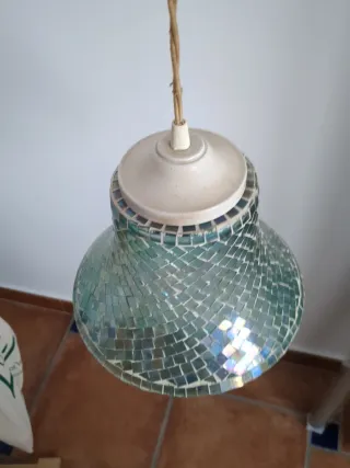 Lámpara colgante mosaico cristal