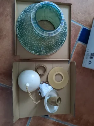 Lámpara colgante mosaico cristal