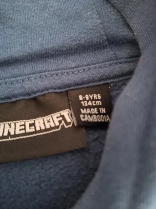 Sudadera Minecraft Talla 8-9