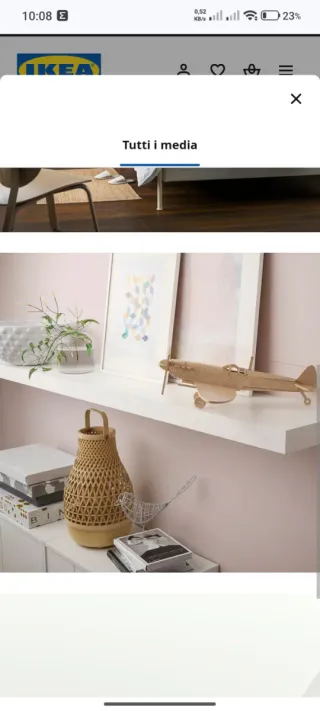 2 Mensole LACK Ikea Bianche