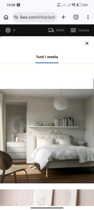 2 Mensole LACK Ikea Bianche