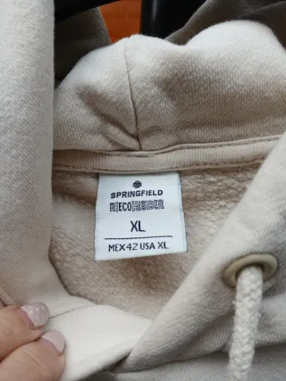 Sudadera Springfield Beige Bordado Bicicleta