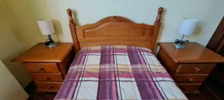Cama y Mesitas Madera