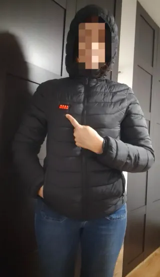 Chaqueta calefactable negra mujer Talla