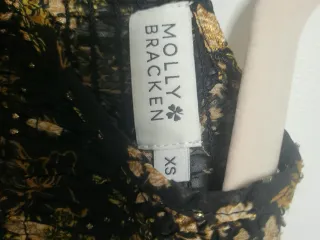 Vestido gasa Molly Bracken floral marron y beige