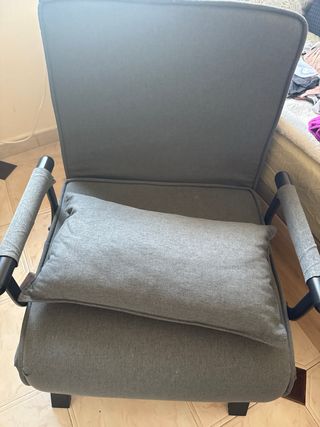 Sofá Cama Plegable Gris Oscuro