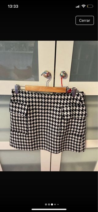 Falda corta pata de gallo