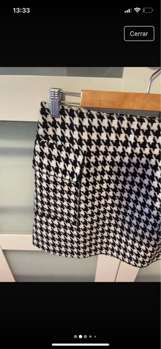 Falda corta pata de gallo