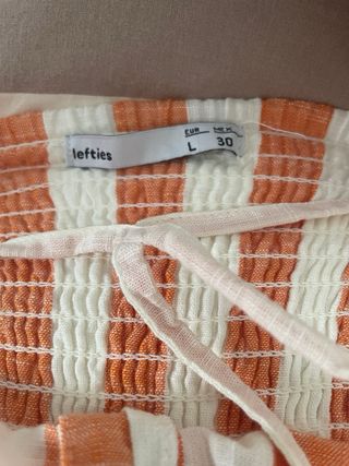 Mono corto tirantes rayas naranja y blanco