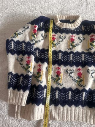 Jersey Pura Lana. Hecho a mano en Perú. Vintage