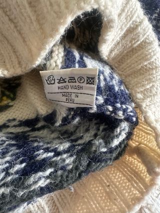 Jersey Pura Lana. Hecho a mano en Perú. Vintage