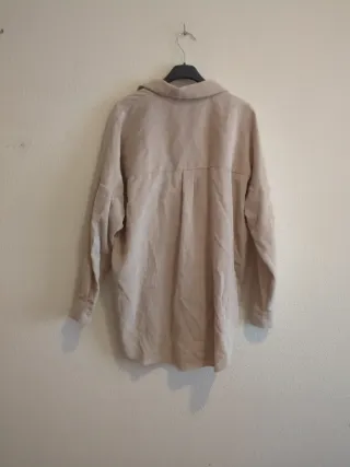 Blusa Zara Corduroy Beige Mujer