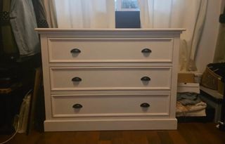 Cómoda 3 cajones madera blanca