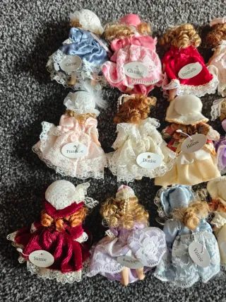 Lote 20 Bambole in Porcellana Vintage Anni '90