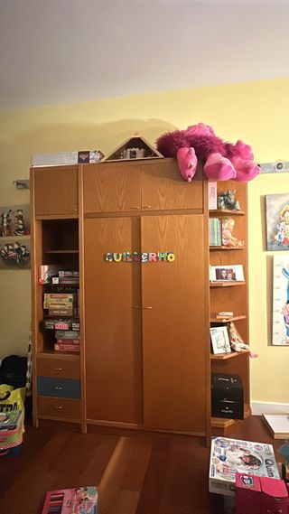 Dormitorio juvenil de fresno con cama nido