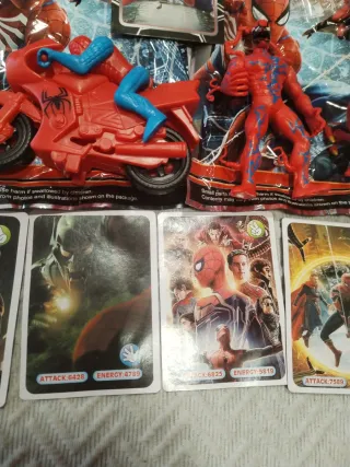 Lote Juguetes Spiderman Moto y Figuras