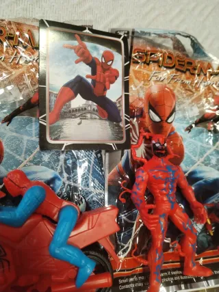 Lote Juguetes Spiderman Moto y Figuras