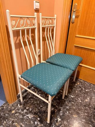 Juego de 4 Sillas Cocina/Comedor Metal