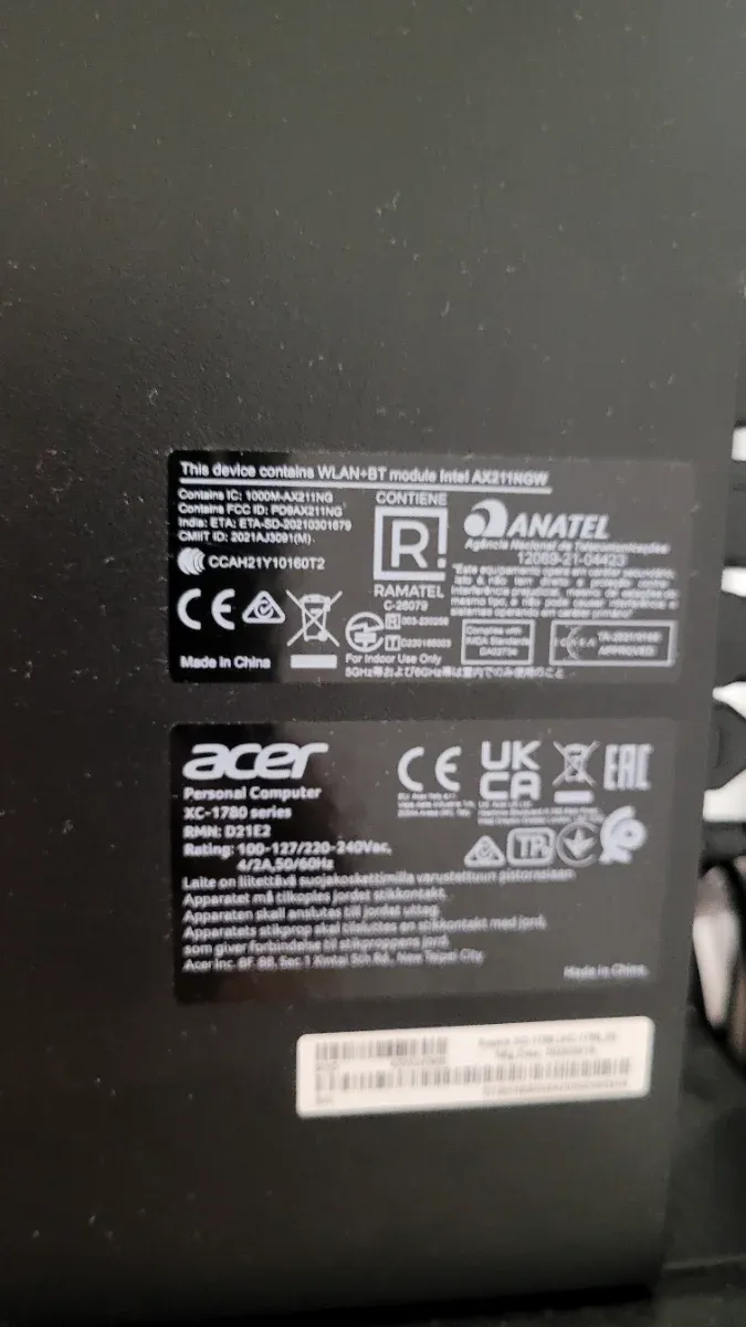 Ordenador Sobremesa Acer Negro afbeelding 3