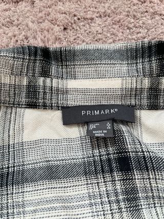 Camisa cuadros mujer gris Primark
