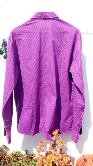 Camisa YELLOW SKIN Fiesta XL Rayas Morado