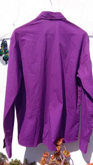 Camisa YELLOW SKIN Fiesta XL Rayas Morado