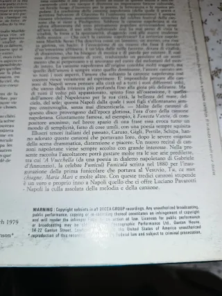 Luciano Pavarotti O Sole Mio LP Vinile