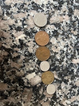 6 Monedas Extranjeras Originales