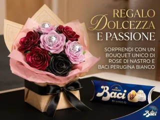 Rosa in raso fatta a mano