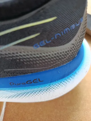 Zapatillas Asics PureGEL Nimbus  Negras y Azules .