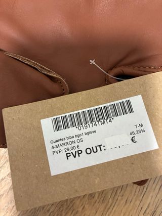 Guantes de piel Biba marrones