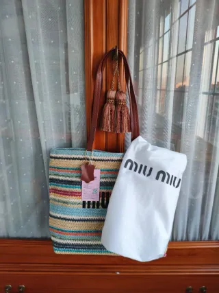Borsa Miu Miu Multicolor a Righe