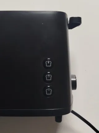 Tostadora negra 2 ranuras