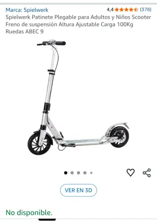 Patinete Spielwerk Plegable Carga 100Kg