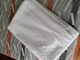 Visillos blancos encaje. 3 cortinas blancas